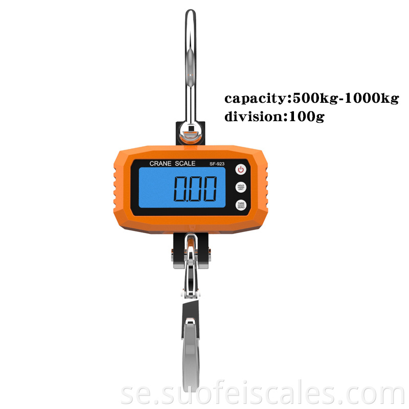 SF-923 Tung vägningsskala för overhead Crane Scale Model Calibrate Crane Digital Hanging Scale